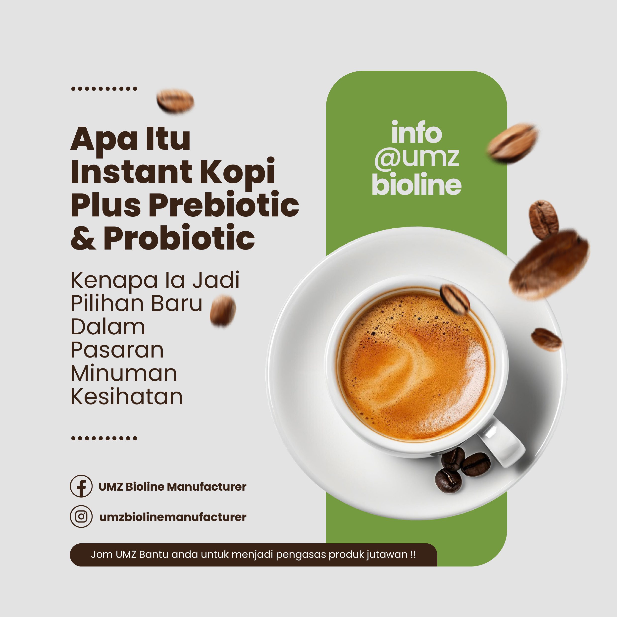 Apa Itu Instant Kopi Plus Prebiotic & Probiotic Dan Kenapa Ia Jadi Pilihan Baru Dalam Pasaran Minuman Kesihatan